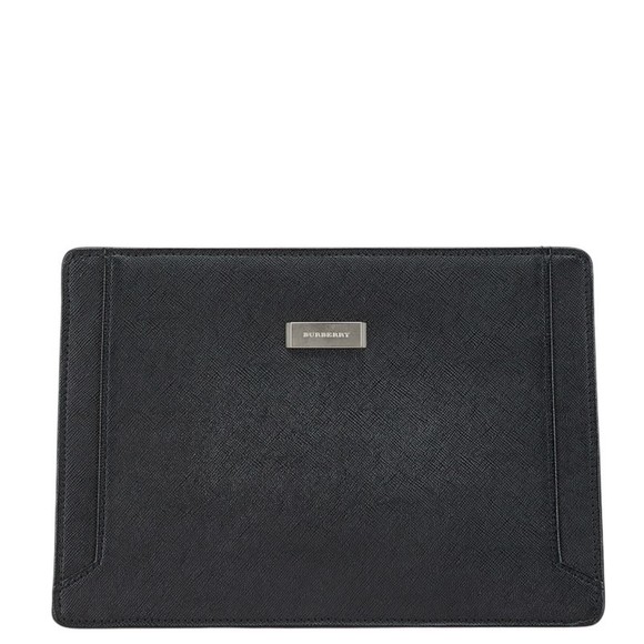 Burberry Second Bag Clutch Black Leather Women's BURBERRY - Picture 1 of 6